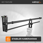 Director Pro, Jimmy Jib per telecamera, braccio per videocamera, 77x9x25cm max 3kg filettatura 1/4" 3/8", con borsa