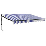 Tenda Sole | Tenda parasole Automatica Retrattile Blu e Bianca 3x2,5 m