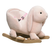 Cavallo a Dondolo per Bambini ¨C zephmum ¨C Rosa, Legno, 60x33x50cm