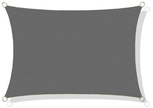 AIO FACTORY Vela ombreggiante impermeabile 3x2m Grigio scuro - Protezione solare da giardino
