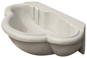 Biscottini Lavandino in marmo bianco L57xPR37xH16 cm Vasca realizzata completamente