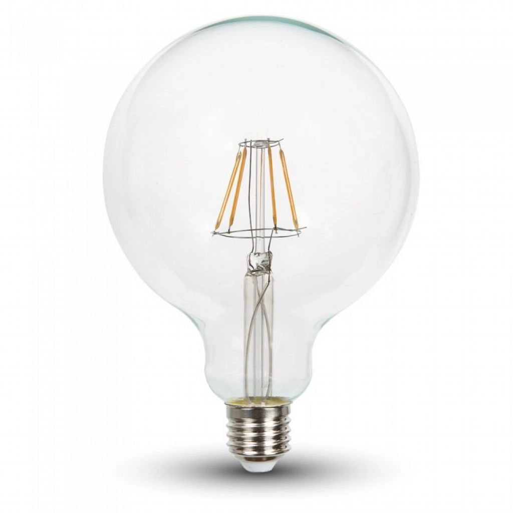 Bulbo LED - Filamento 6W E27 G125 Copertura trasparente 6400K