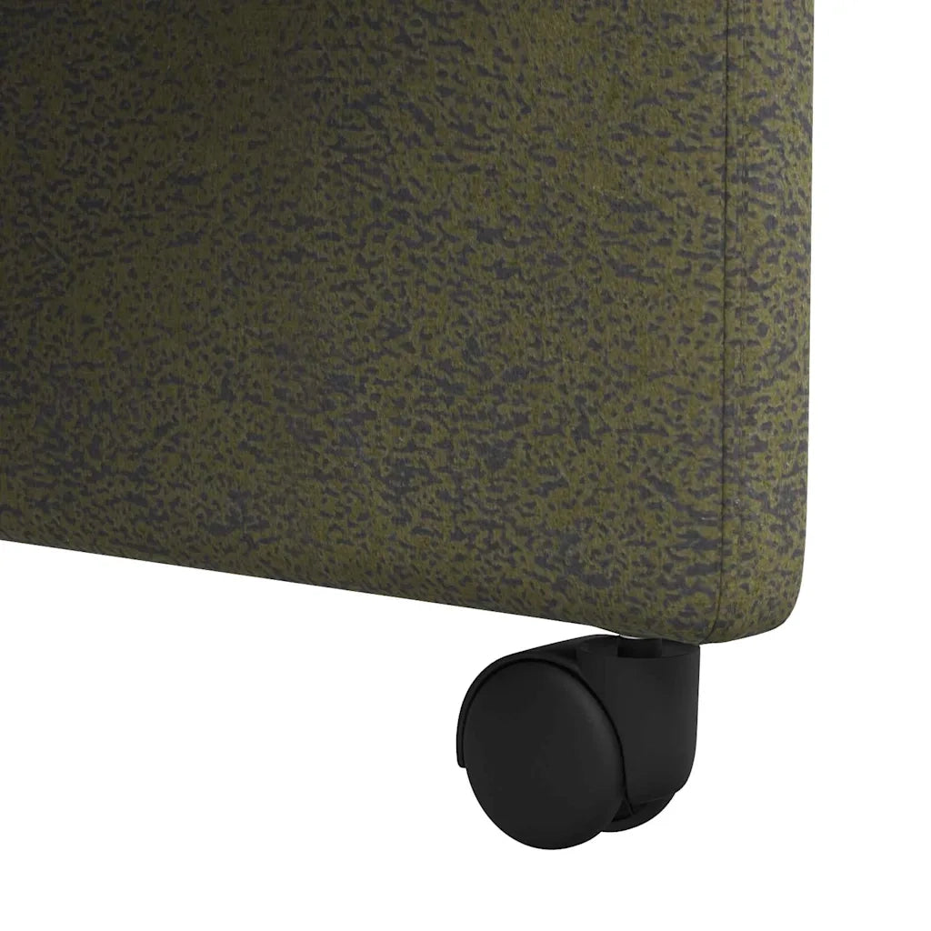 Sedie da Pranzo con Ruote 2 pcs Verde militare 57 x 66 x 94 cm 42017828