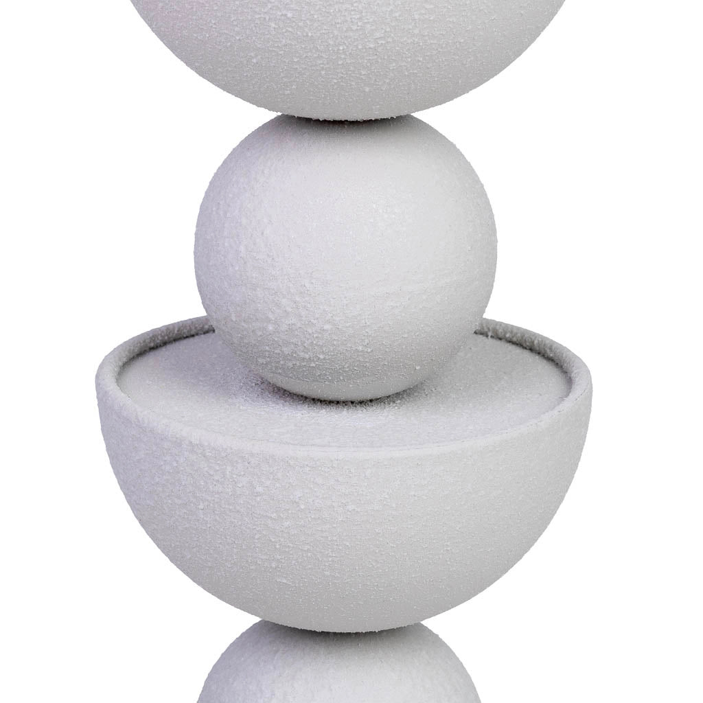 Candelabro in metallo bianco 12.5x12.5x32h cm