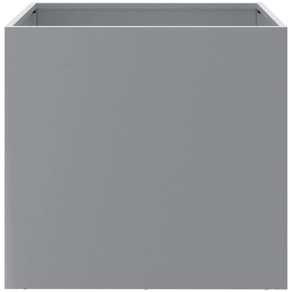 Fioriera/aiuola argentata per piante fiori terrazza giardino 42 x 40 x 39 cm acciaio zincato argento 02_0038068