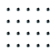 Emuca Rotelle per piano girevole, D. 13 mm, Acciaio e Plastica, 20 u.