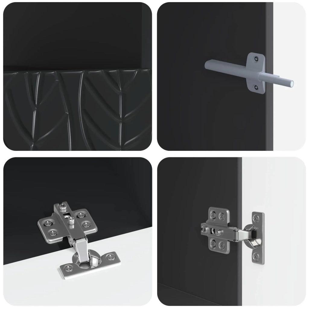 Mobile TV LED a 5 pezzi Nero Legno ingegnerizzato 3416757