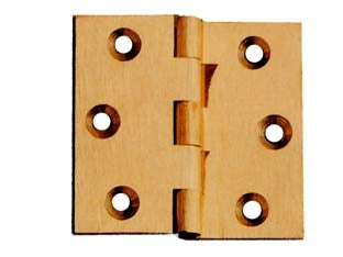 CERNIERE OTTONE FRESATE MEZZA CURVA ZANCATE- - mm.40x35 - 24 pezzi