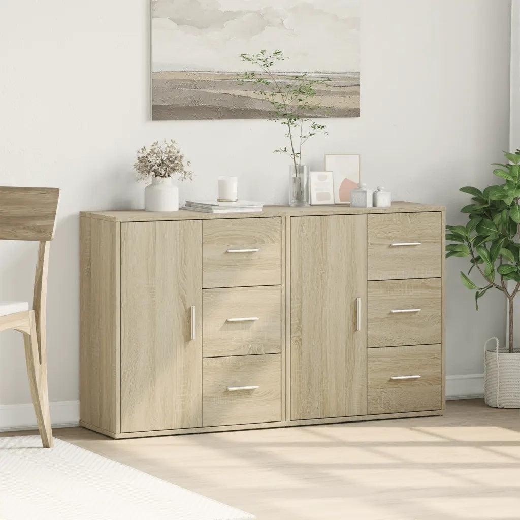 Credenze 2 pz Rovere Sonoma 60x31x70 cm in Legno Multistrato 3276555