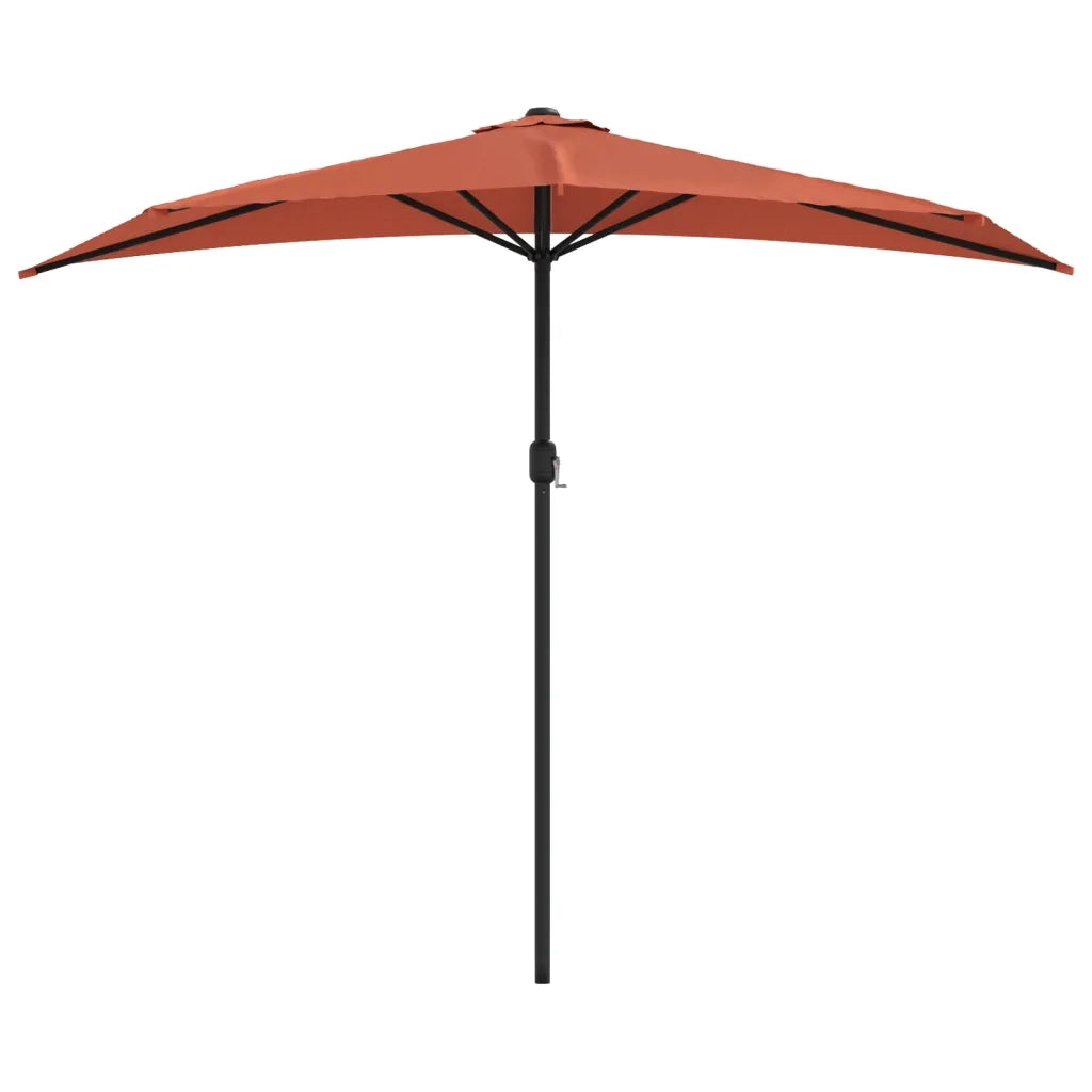 Ombrellone Balcone Palo Alluminio Terracotta 270x135x245cm MetÃ 