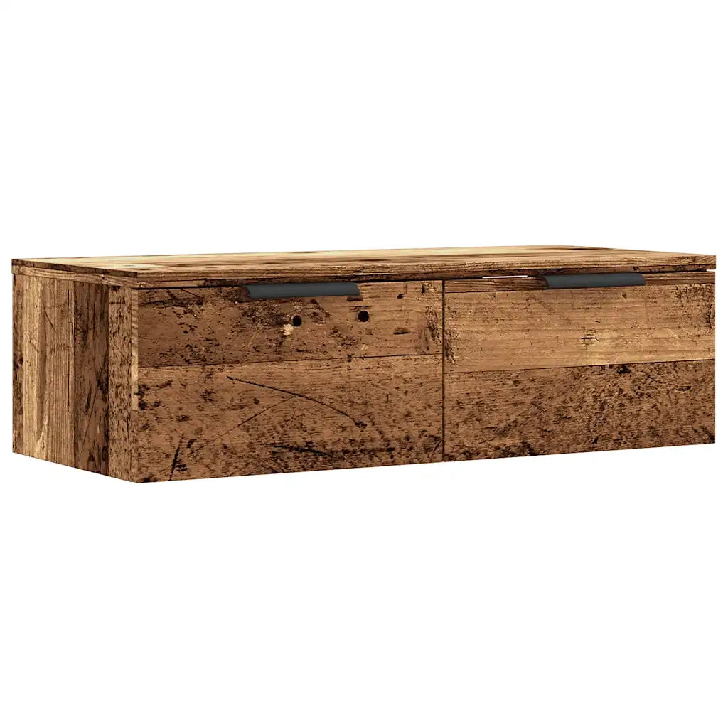 Mobile a Parete Legno Antico 68x30x20 cm in Legno Multistrato 856983