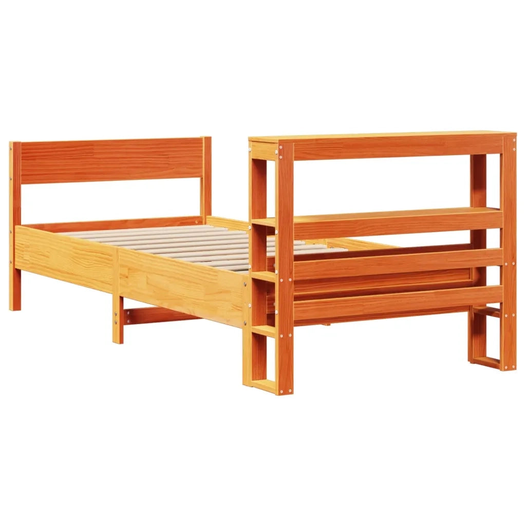 vidaXL Letto senza Materasso Marrone Cera 75x190 cm in Legno di Pino