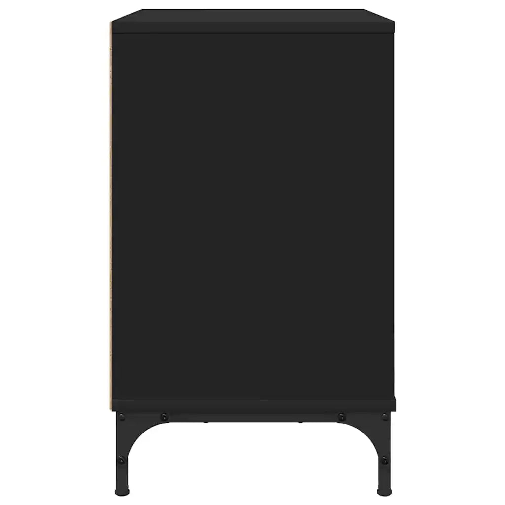 Comodino con cassetto Nero 63.5 x 36 x 61 cm Legno multistrato 883465