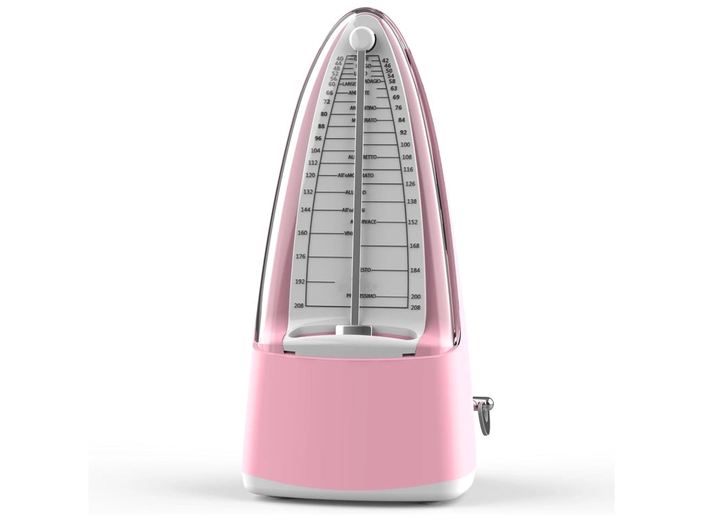 Metronomo Meccanico A Volume Moderato Con Ritmo Preciso Design Essenziale Leggero Portatile Adatto Per Pianoforte Chitarra Violino Ukulele Rosa Macaroon