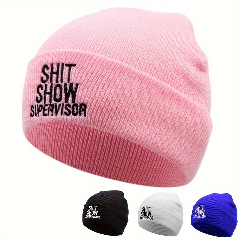 SUPERVISORE DELLO SPETTACOLO DI MERDA Cappelli ricamati invernali caldi blu