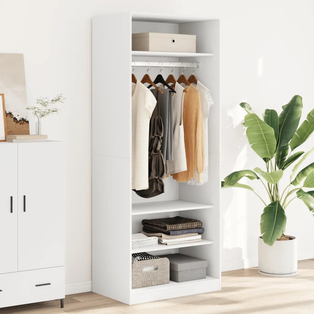 Armadio Bianco 80x50x200 cm in Legno Multistrato CFW4920065