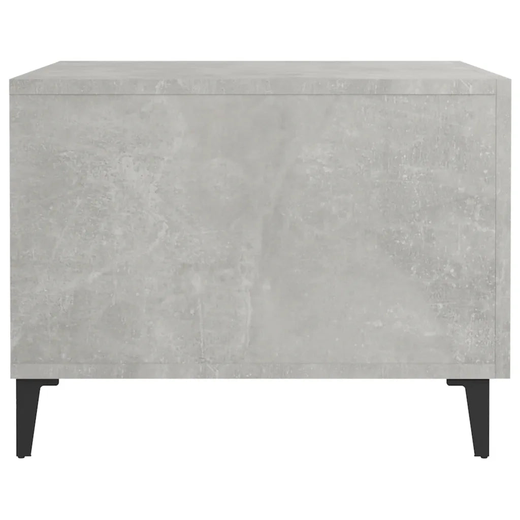 Tavolino da Salotto Gambe in Metallo Grigio Cemento 50x50x40 cm 812734