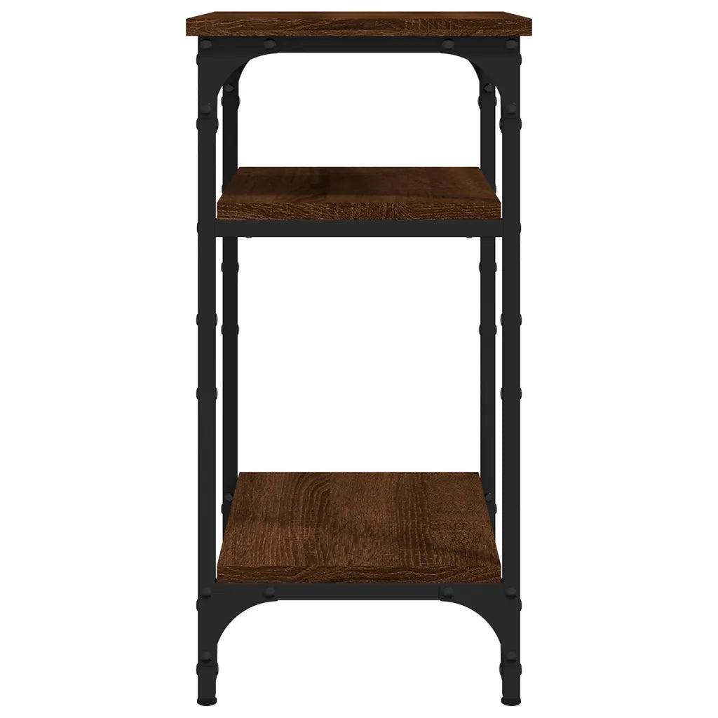Tavolino Rovere Marrone 35x30x60 cm in Legno Multistrato 825806