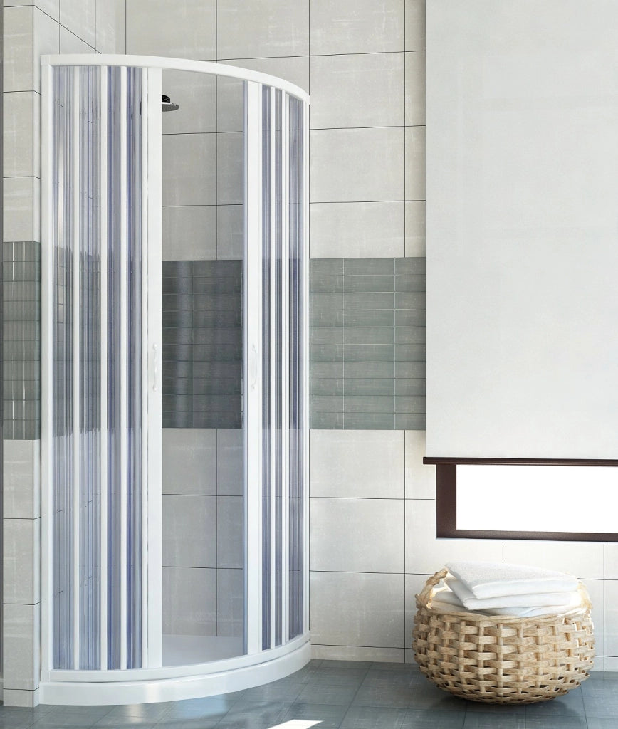 Box doccia Giove 80x80cm in pvc  apertura semicircolare centrale