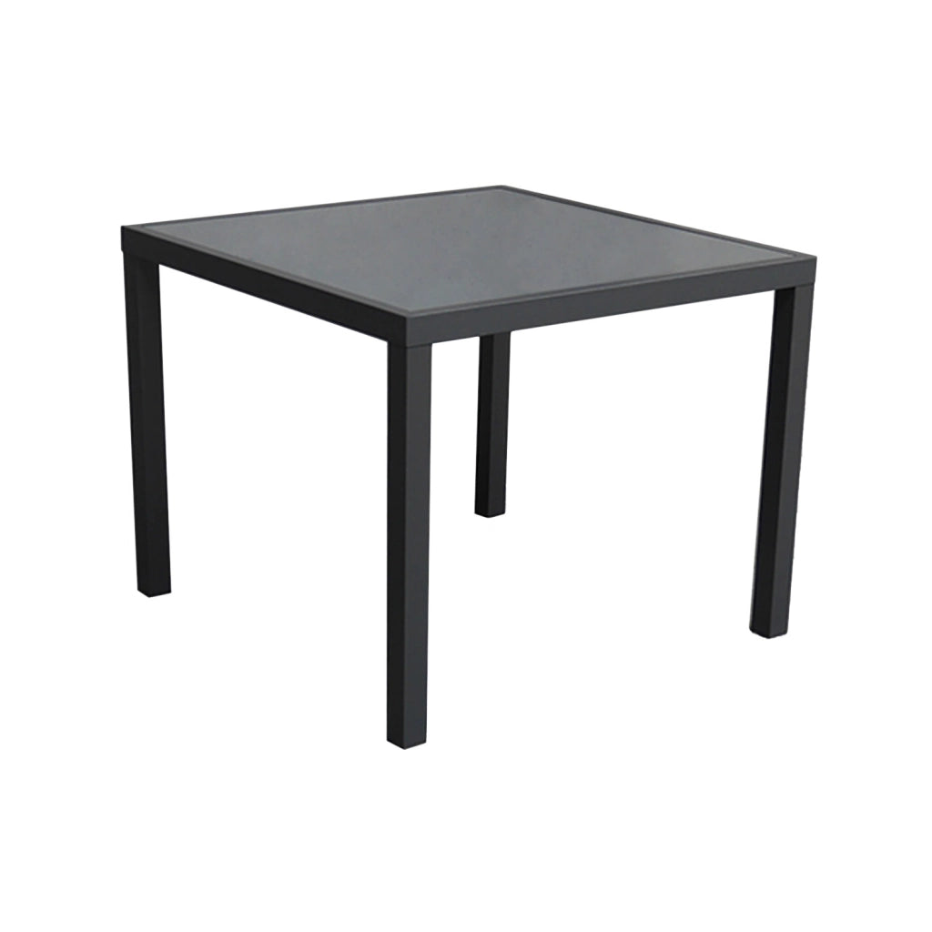 Set di mobili da giardino in textilene grigio BERGAMO 4 posti - alluminio antracite