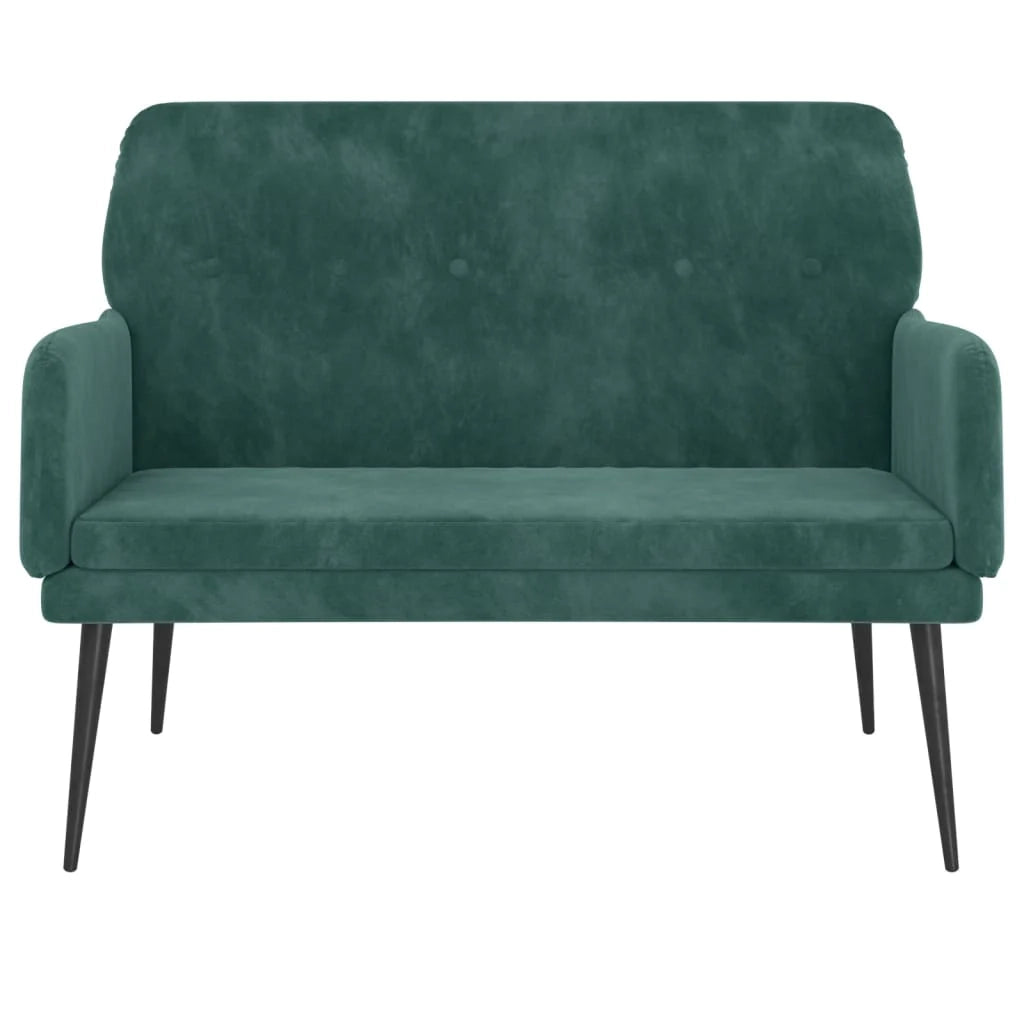 Panca 108 x 79 x 79 cm velluto verde scuro 02_0010564