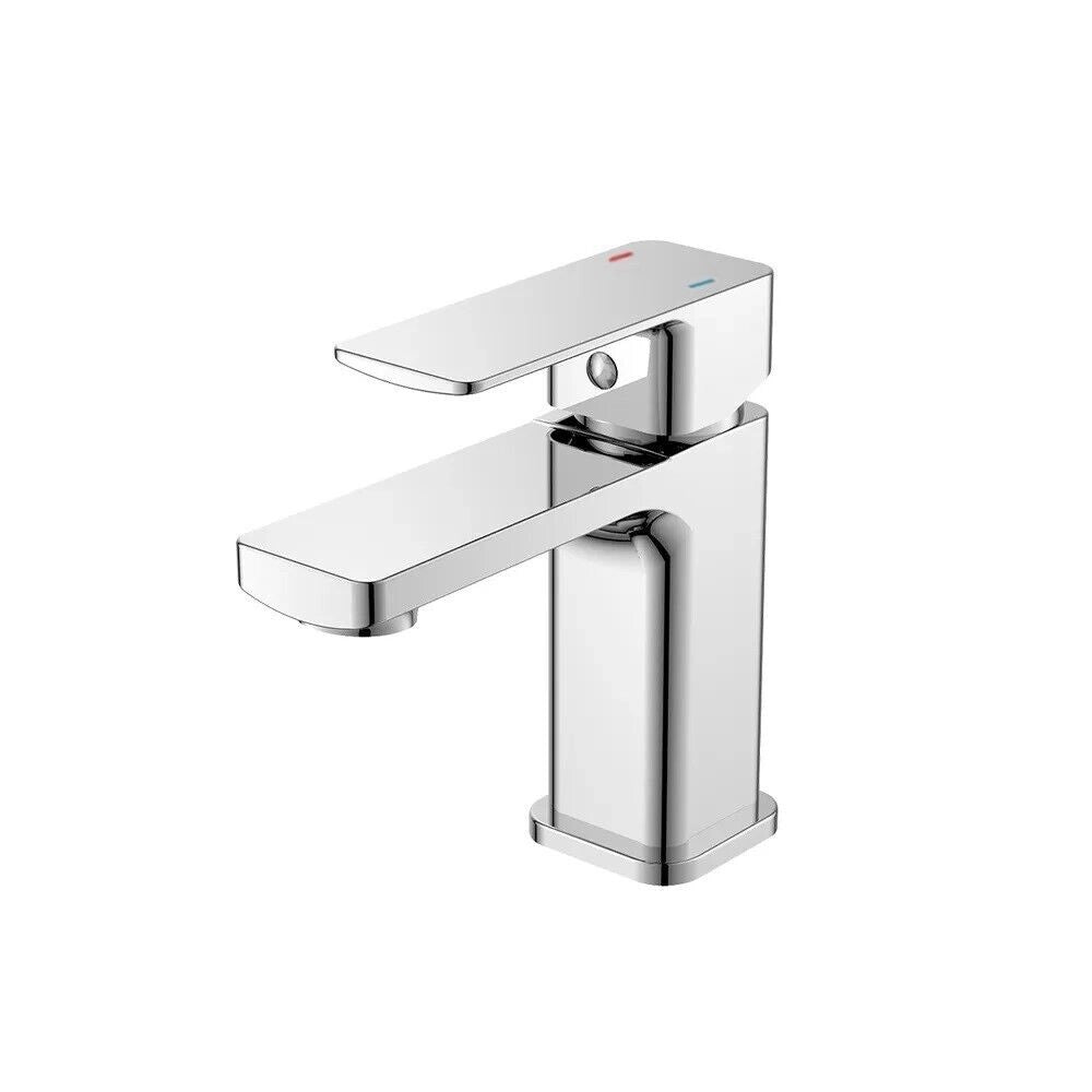 Miscelatore rubinetto lavabo lavello bagno ottone cromato + piletta SHAPE 87114
