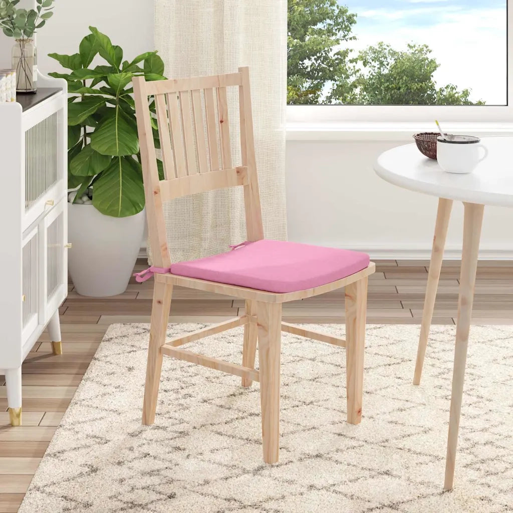 Cuscini per Seduta 4 pz | Cuscini per sedie Rosa 40 x 40 x 3 cm Tessuto
