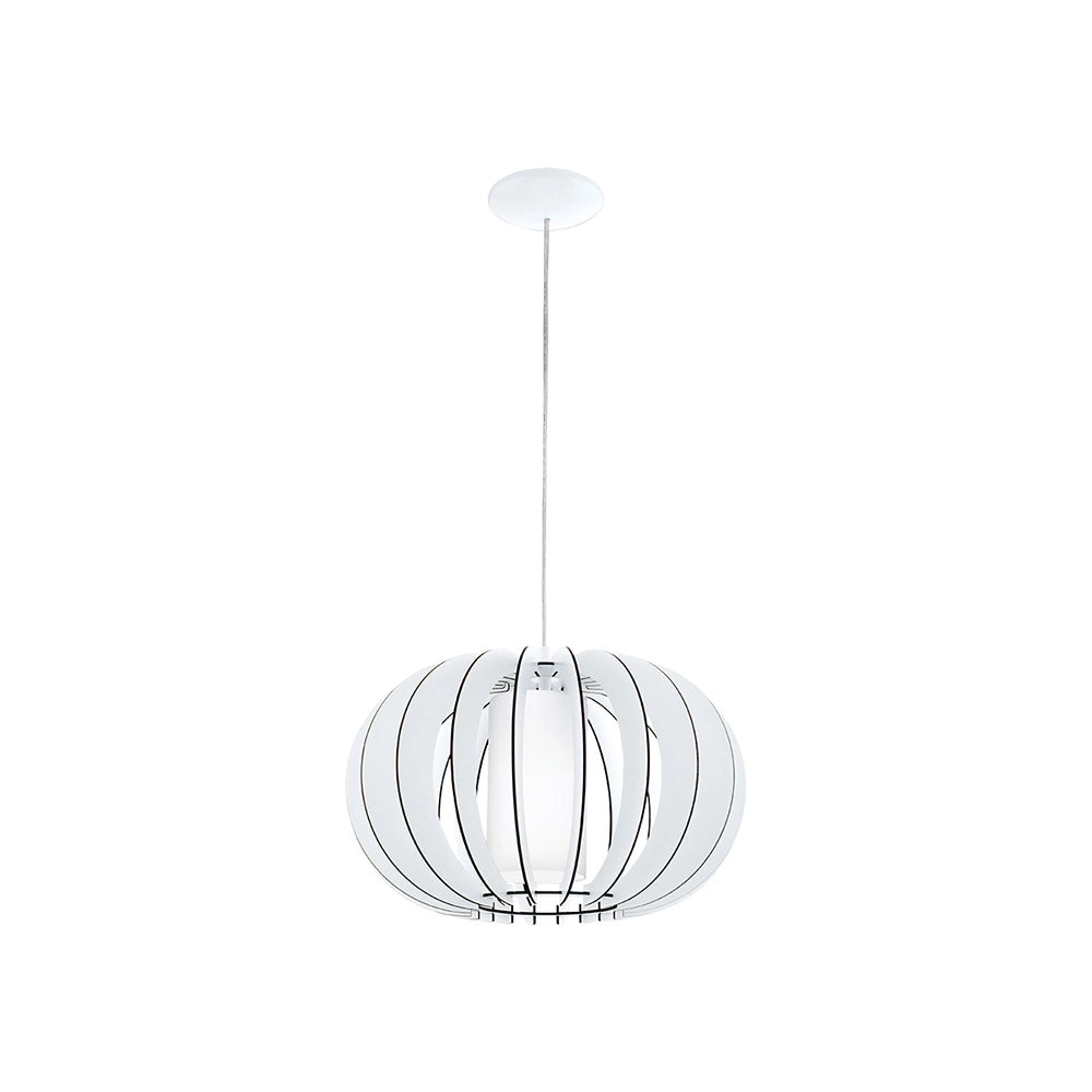 Lampadario Industrial Stellato 2 Piccolo 1 Luce Acciaio Bianco