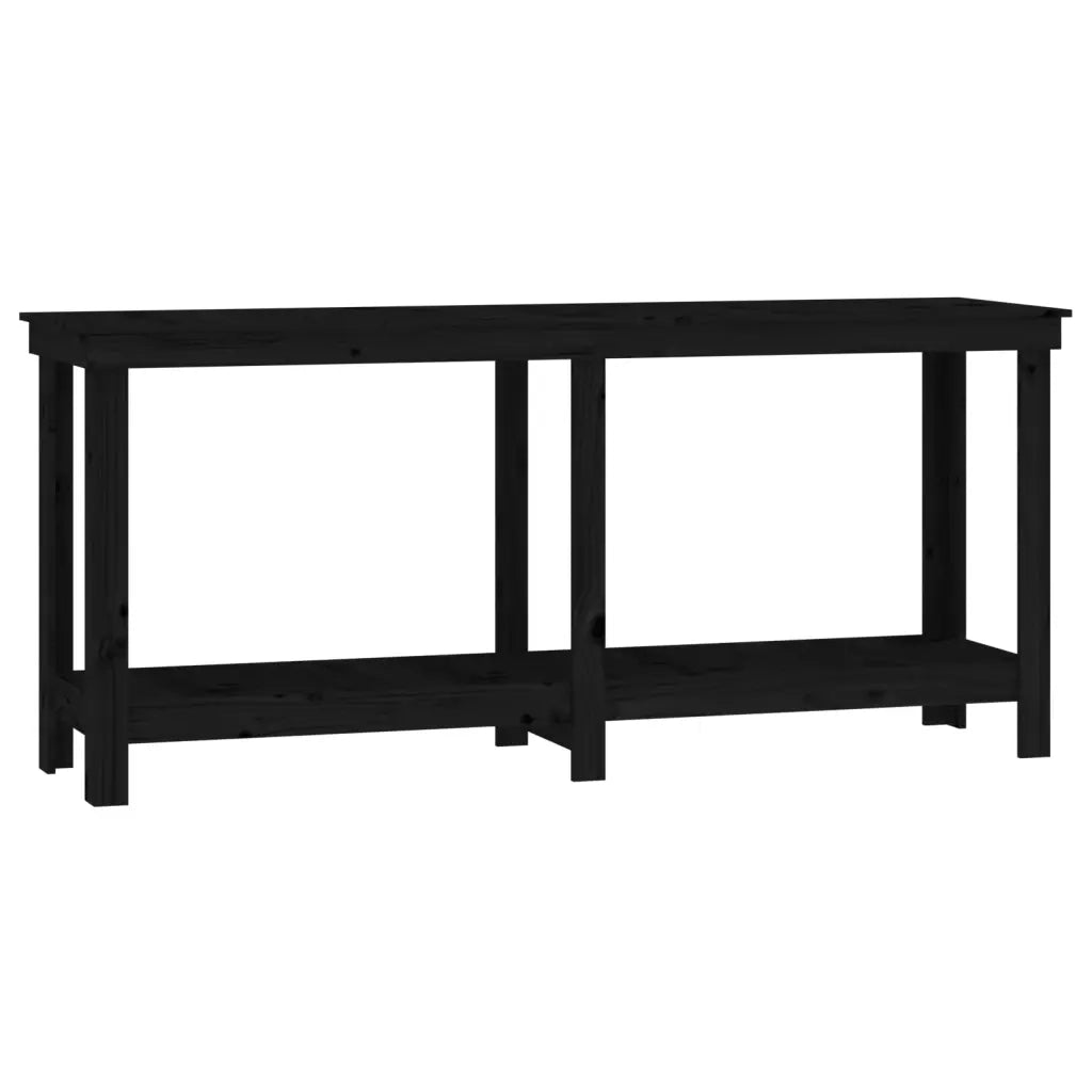 Banco da Lavoro Nero 180x50x80 cm in Legno Massello di Pino 822515
