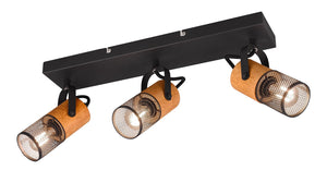 Plafoniera da Interno Attacco E27 in Metallo Nero Opaco