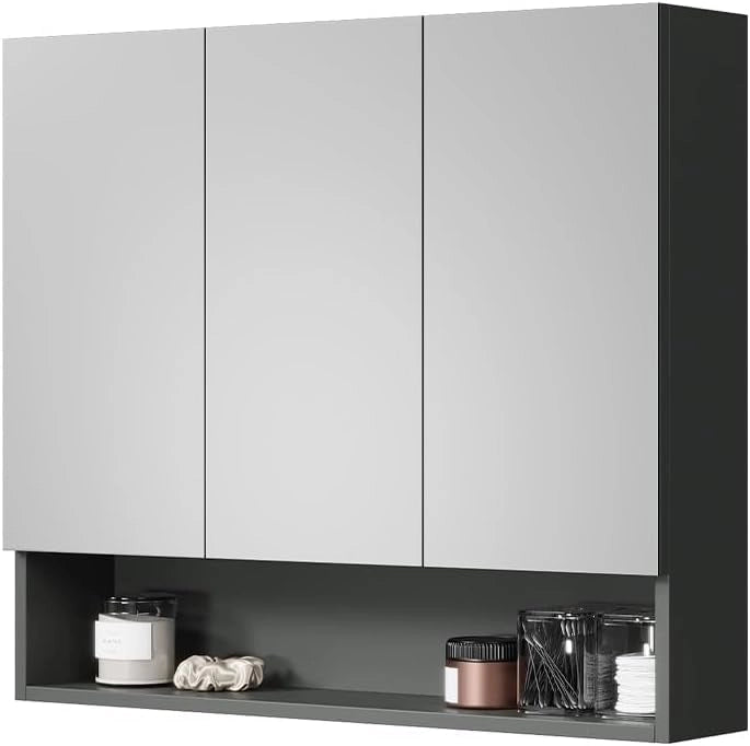 Specchio contenitore bagno Willow, Artigiano, 80 x 70 cm, adatto al montaggio a parete per diverse dimensioni di bagno