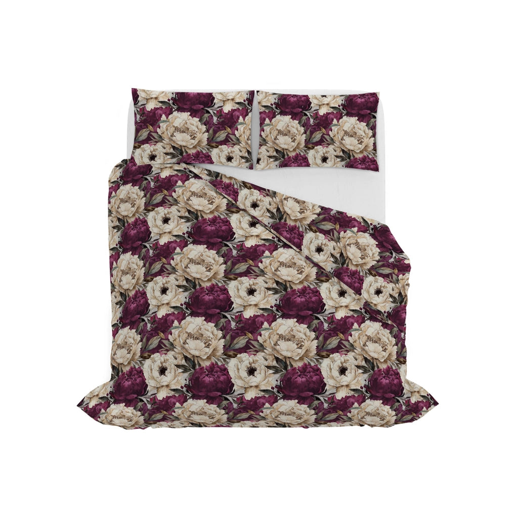Copripiumino Infinity Matrimoniale con Sacco e Federe in Poliestere Peonies