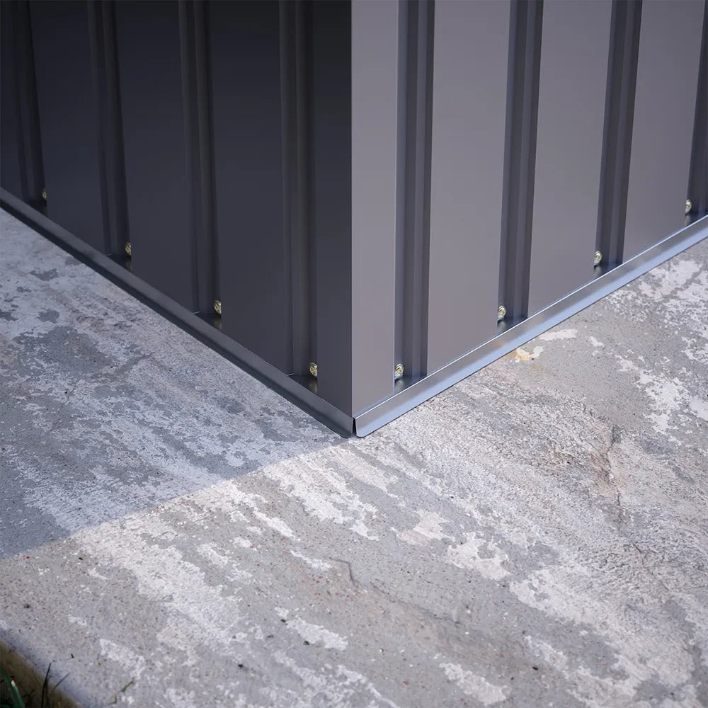 Casetta da giardino in acciaio zincato grigio 3,21x2,77xh2,17 m - 129kg - 8,9 metri quadri