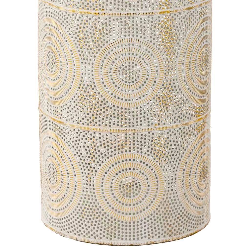 Portaombrelli tondo in metallo dorato 20x20x53h