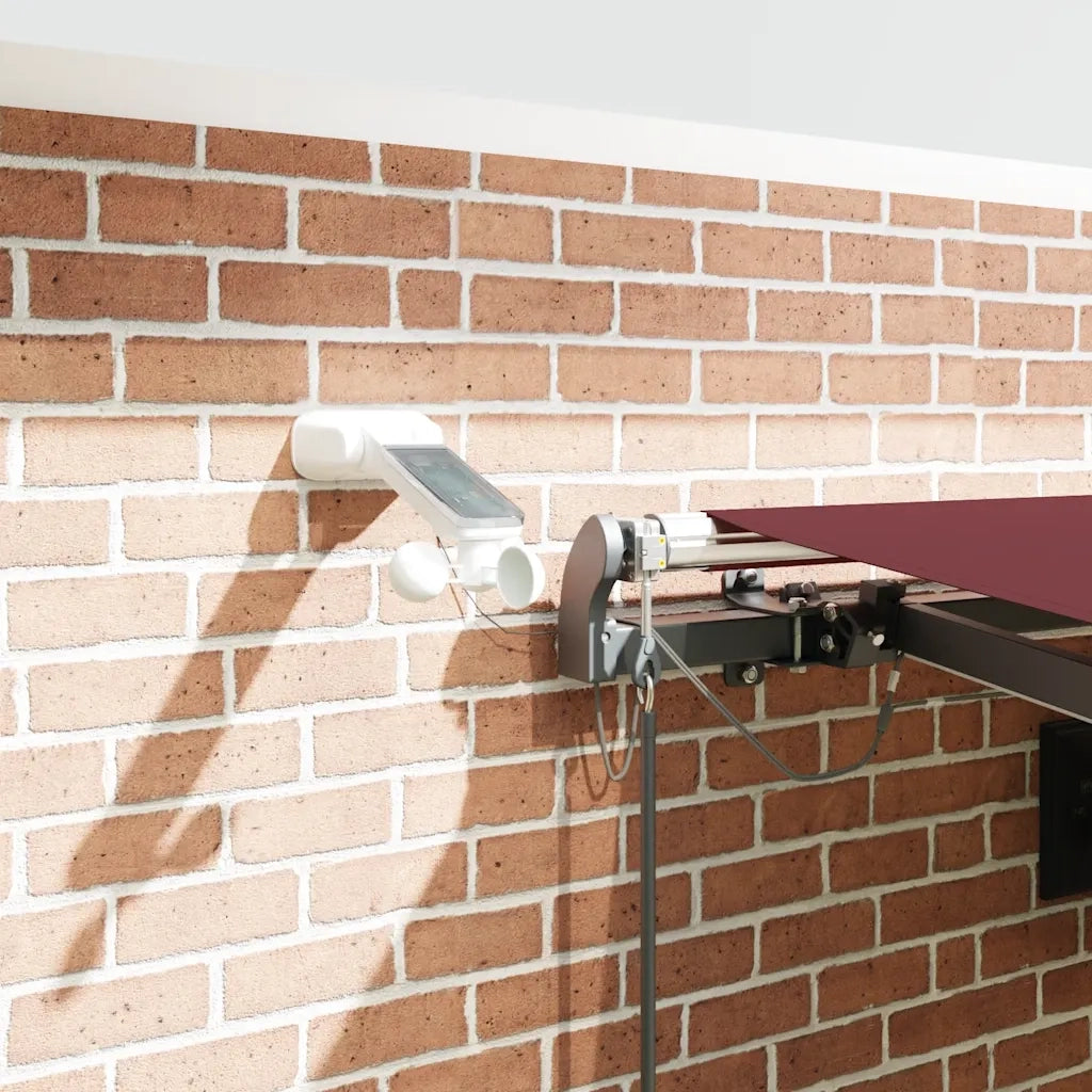 Tenda da Sole Retrattile Automatica con LED Marrone 450x300 cm