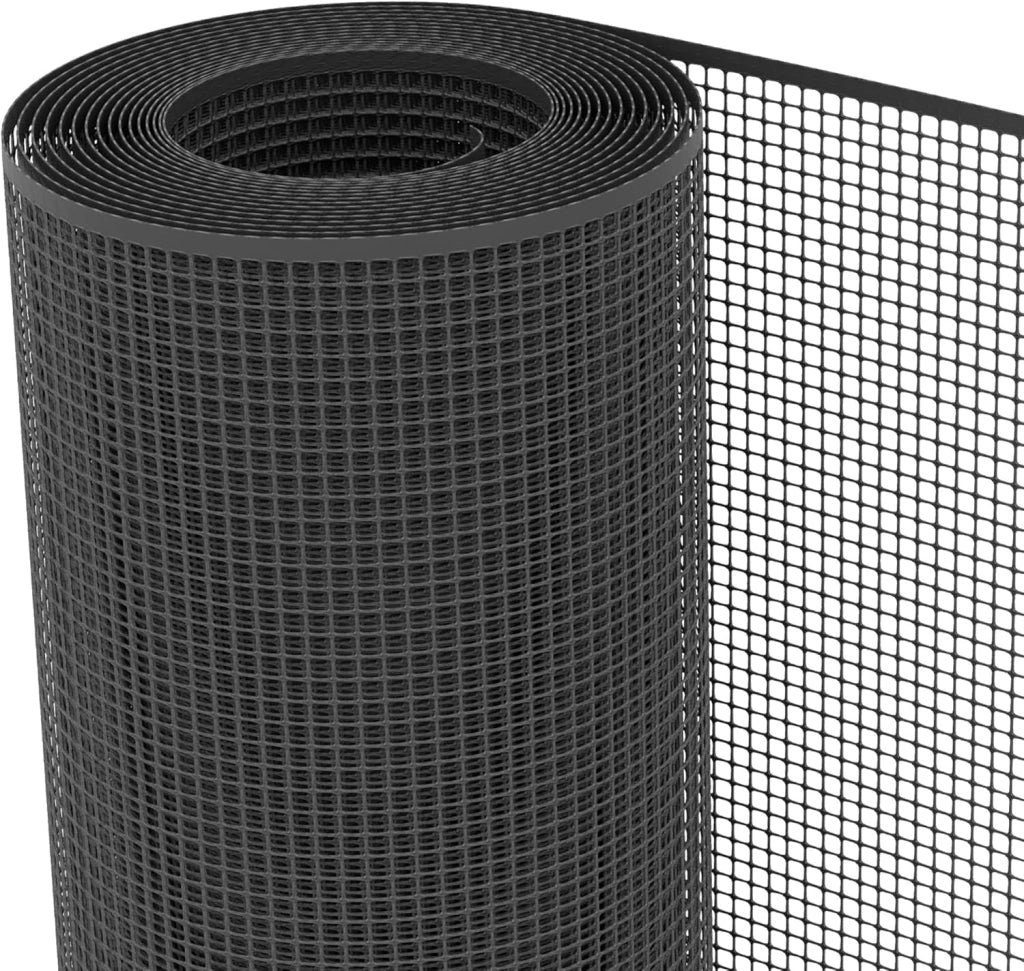 RETE DI PROTEZIONE 'QUADRA'  1,0x50 mt - colore antracite Rete Protettiva in Plastica a Maglia Quadrata per Balconi, Cancelli e Recinzioni