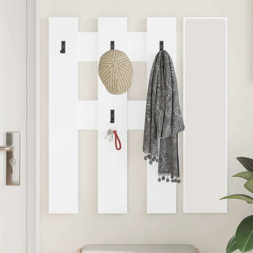 Appendiabiti a muro Bianco 65 x 3 x 100 cm Legno multistrato 874499