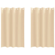 Tende Oscuranti | Tende Blackout con Anelli 2 pz Crema 175 x 140 cm Poliestere