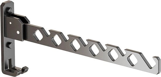 Opvougbile Hanger per Abito, Capocassettto, Hanger per Abito in Lega di Alluminio, Gancio, Hanger per Parete, Gancio per Parete, Utilizzato per l'Appoggio di Abiti sui Balconi, nelle Stanze da Bagno e nei Corridoi (Nero)