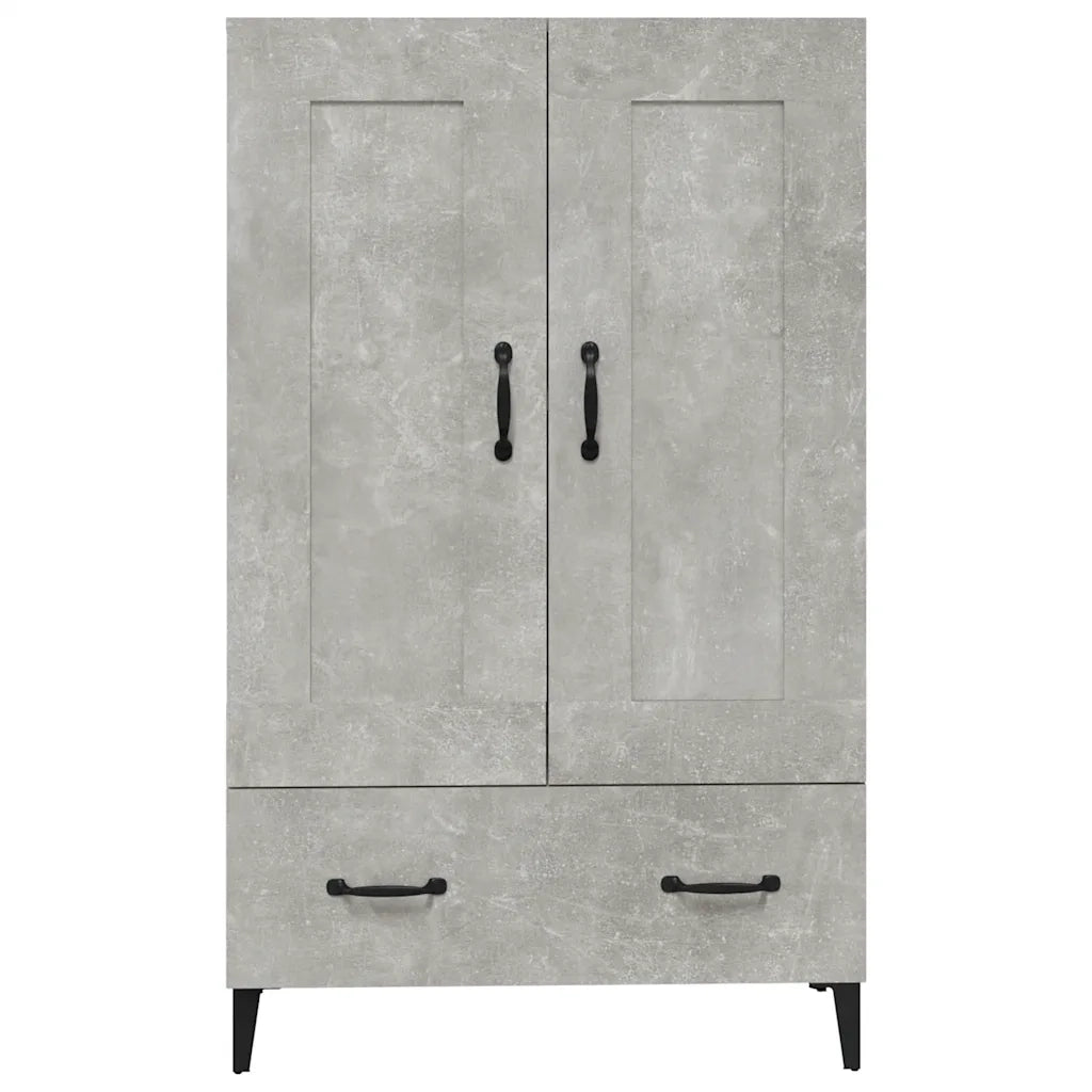 Credenza | Madia | Buffet da pranzo | Armadio da pranzo Grigio Cemento 70x31x115 cm in Legno Multistrato