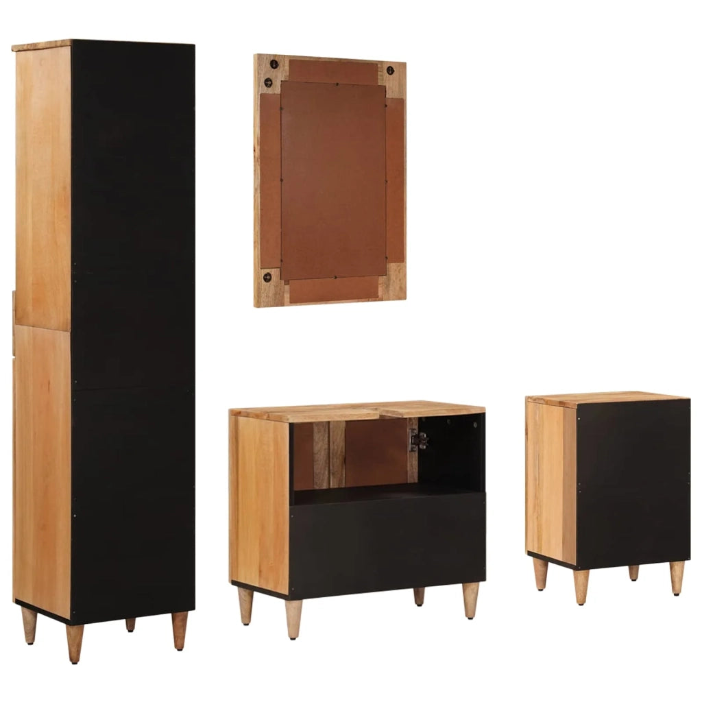 Set di mobili per il bagno con cassetto 4 pcs Naturale 3310098