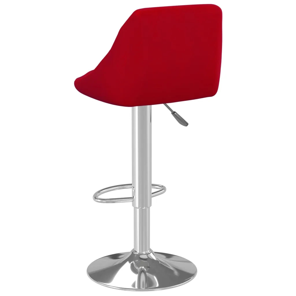 Sgabelli da Bar 2 pz Rosso Vino in Velluto cod mxl 65459