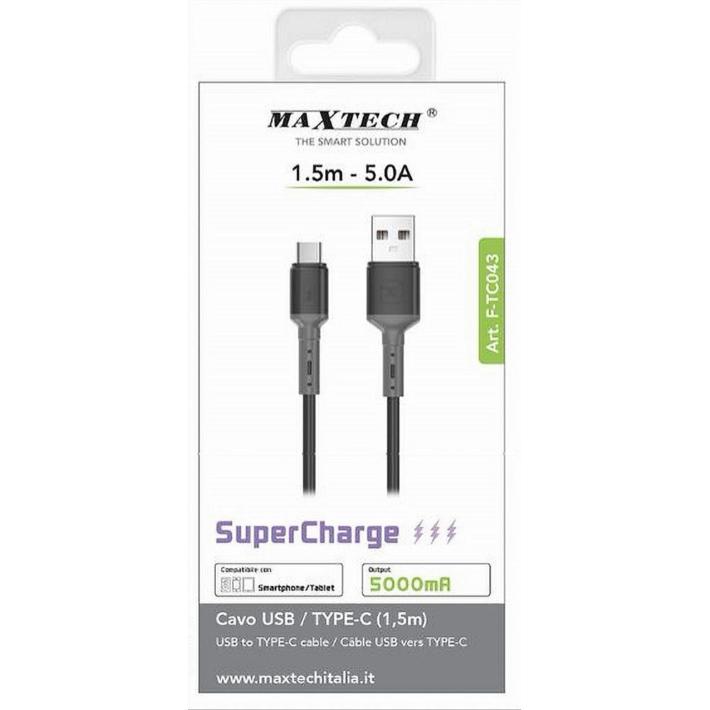 Trade Shop - Cavo Usb/type-c Supercharge Ricarica Dati 1.5mt 5a Per Smartphone Tablet F-tc043 -