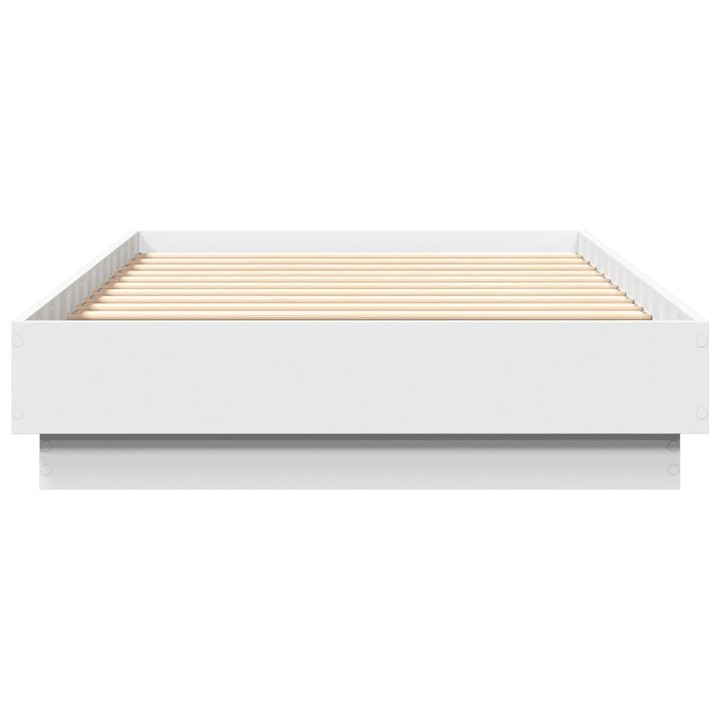 Giroletto con LED-Struttura Letto Bianco 75x190 cm