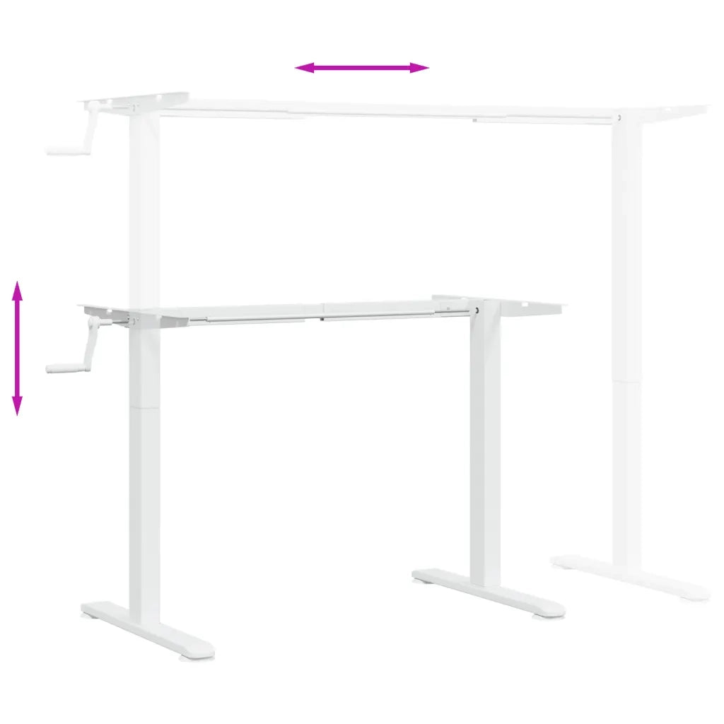 Telaio Scrivania in Piedi Bianco (94-135)x60x(70-114)cm Acciaio CFW4298686