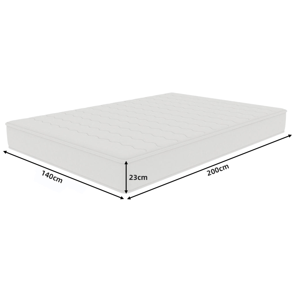 Materasso a molle insacchettate con memory foam e tessuto 3D bianco