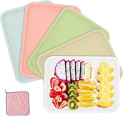 Piatti di servizio in plastica, 5 pezzi piccoli 30,5 x 23 cm piatti di servizio, piatti di servizio rettangolari in plastica, piatti di servizio, piatti per fast food per cucina, sala da pranzo, ristorante, scuola, caffè (5 colori)