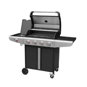 Barbecue a gas a 5 fuochi con 1 bruciatore laterale, nero