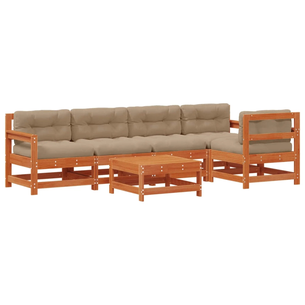 Set Lounge da Giardino 6 pcs Marrone Cerato 3418099
