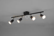 PARIS SENZA LAMPADINA BARRA 4 LUCI NERO ATTACCO GU10 L. 50CM